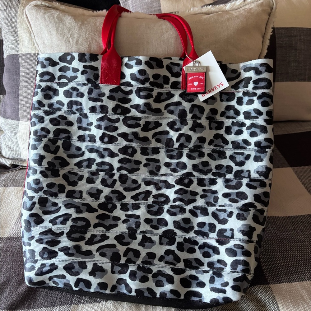 Harveys ice leopard resort tote BNWT